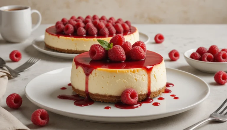 cheesecake coulis framboise