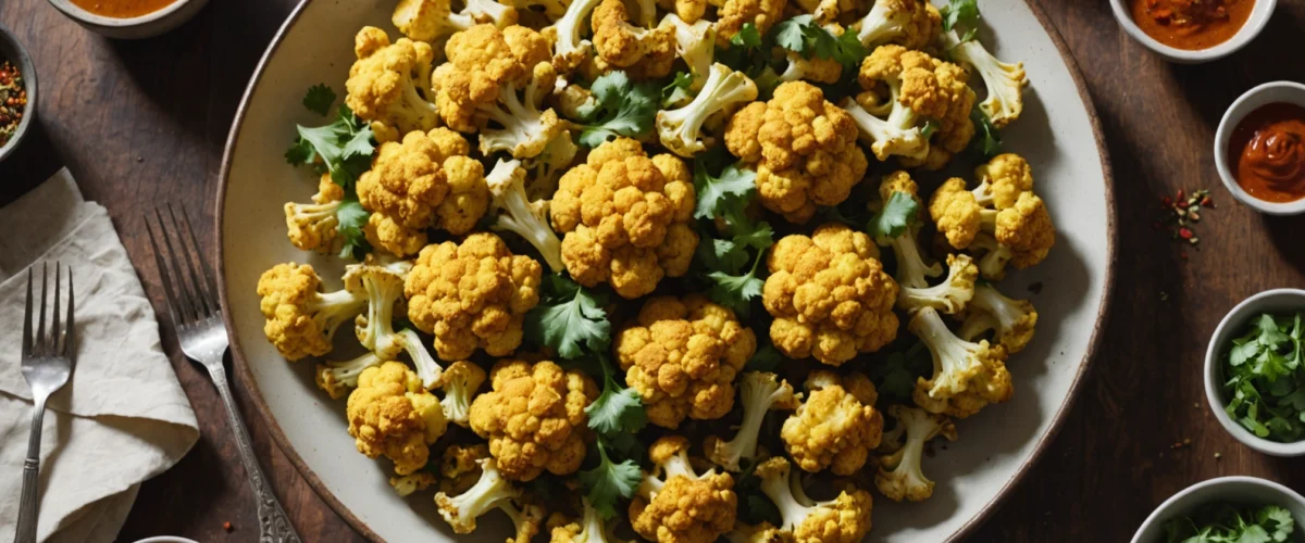 chou fleur au curry au four