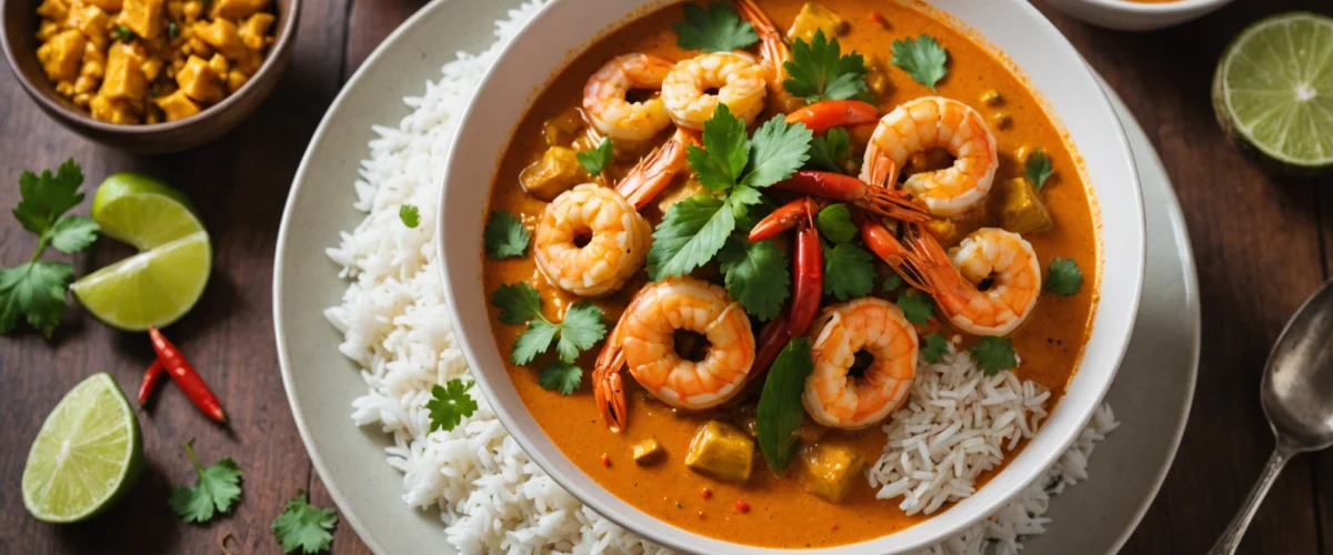 curry de crevettes thai